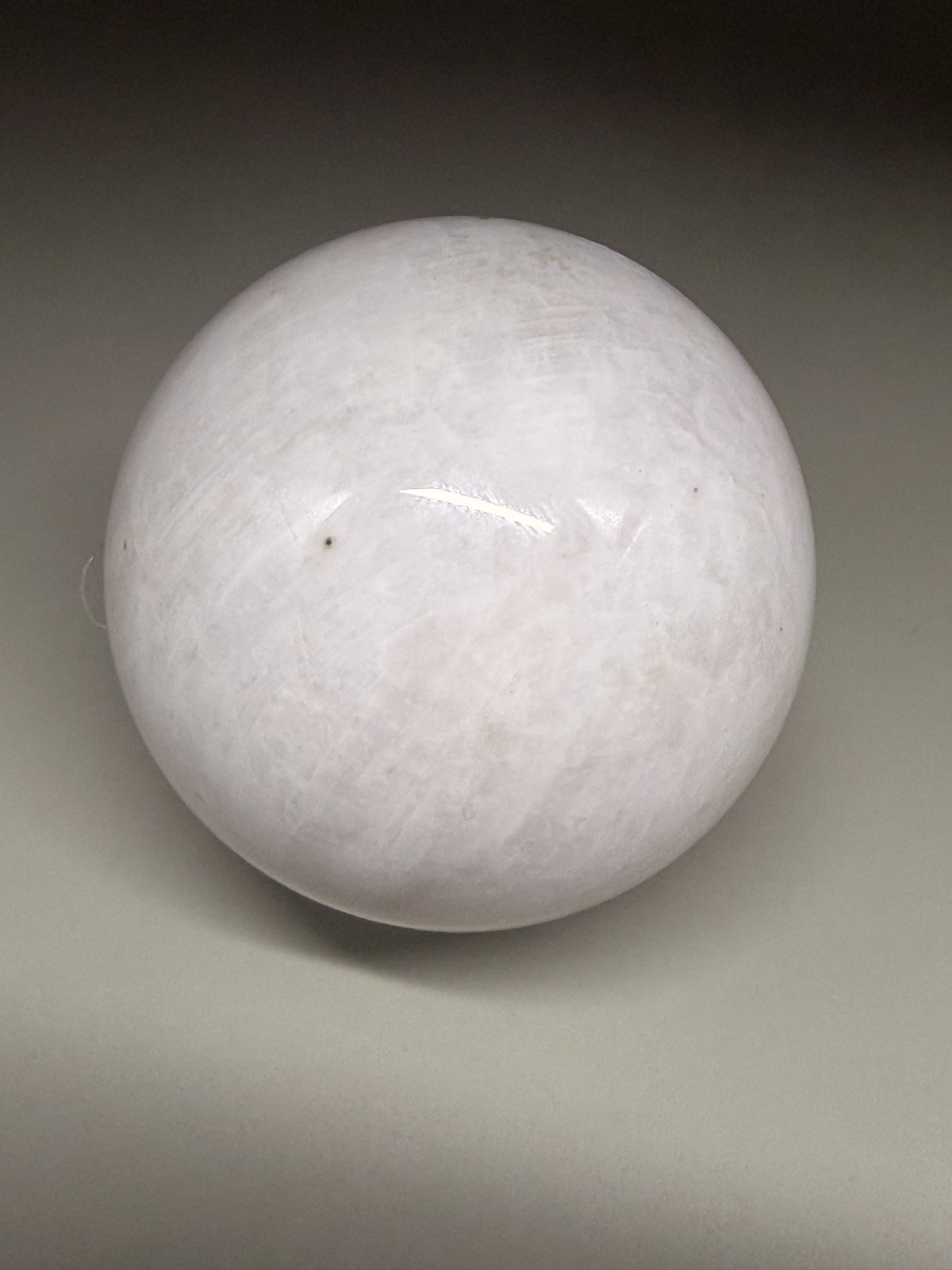 White Calcite Sphere 4.55oz 1.7in White Onyx Healing Stone
