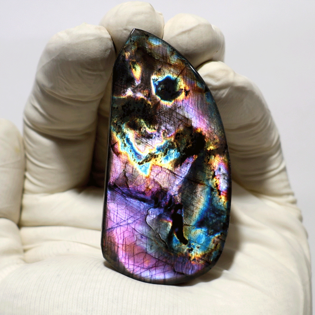 Collision Of Colors~ Natural Aurora Spectrolite Polished Hi-Quality Crystal Slab