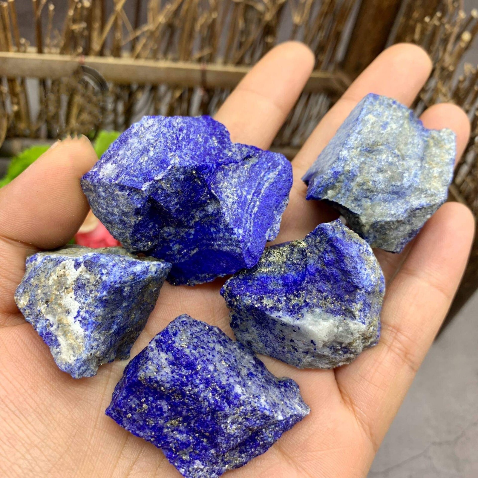 Natural Lapis Lazuli Raw Stone Crystal Mineral Specimen Healing Energy Gifts