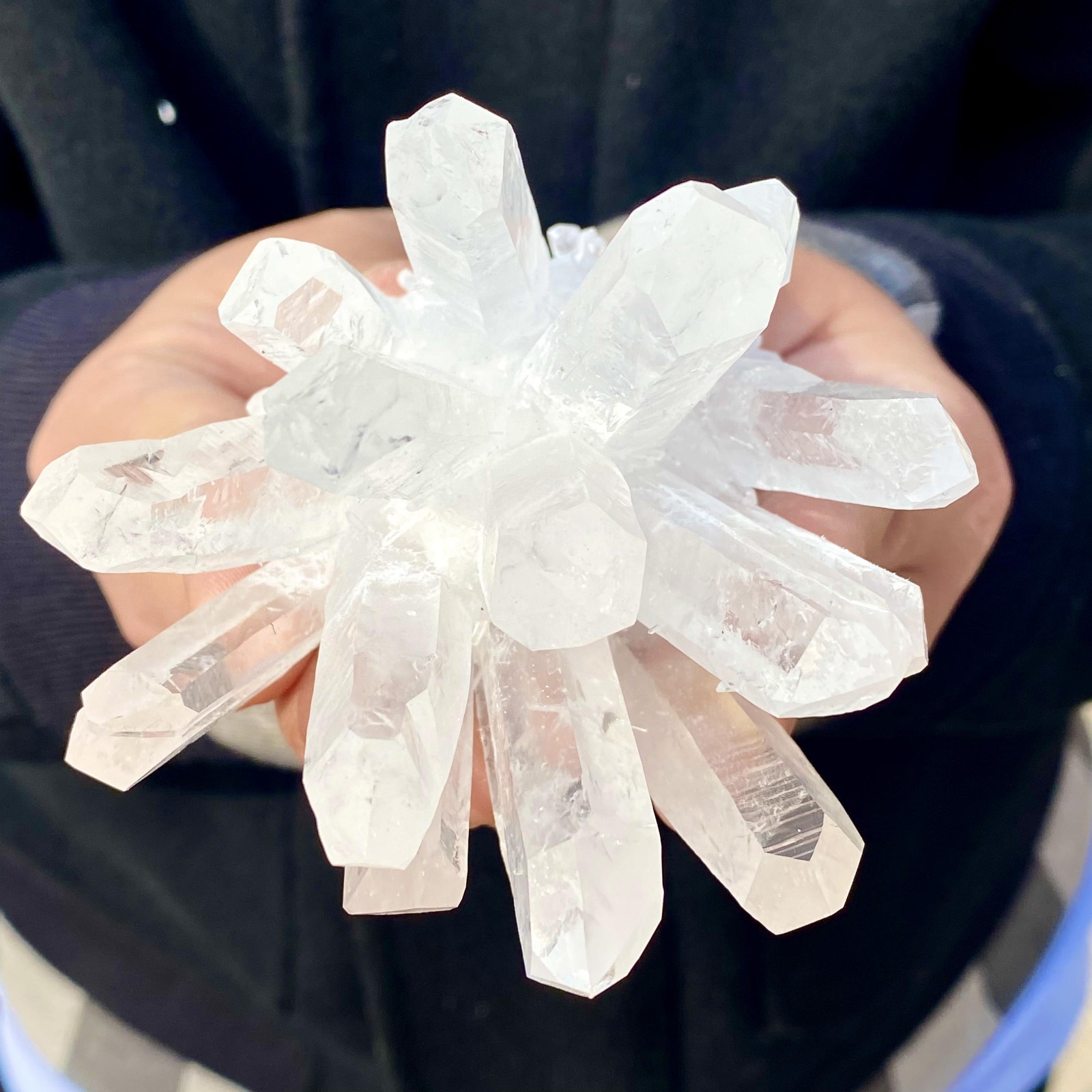 310G Newly discovered white Phantom Quartz Crystal Cluster mineral samples
