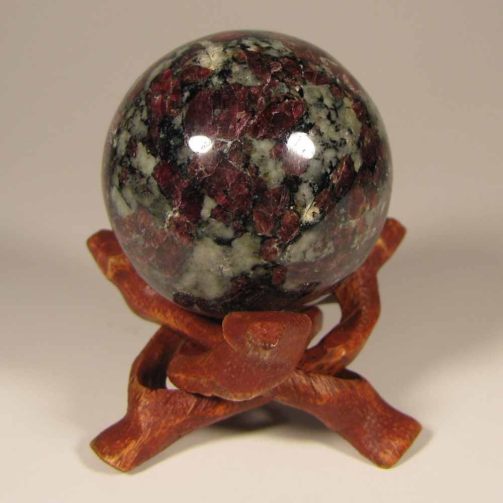 40mm EUDIALYTE Sphere Ball w/ Stand – Kola Peninsula, Russia