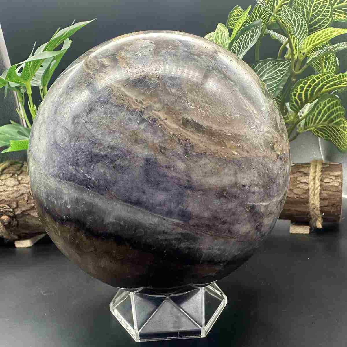 4460g Natural Fluorite Quartz Sphere Crystal Energy Ball Reiki Healing Gem