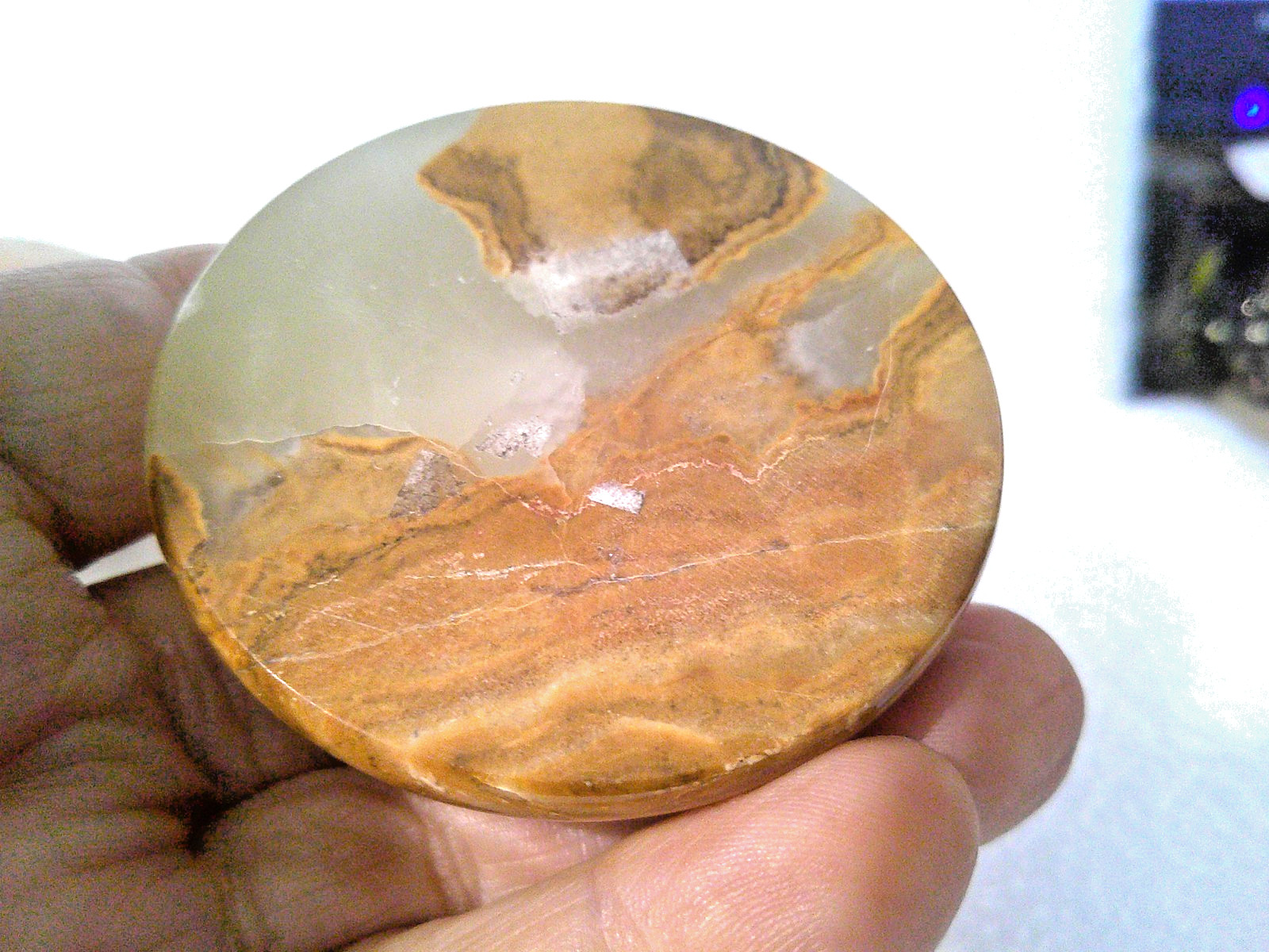 POLISHED MARBLE EGG WITH MATCHING STAND
