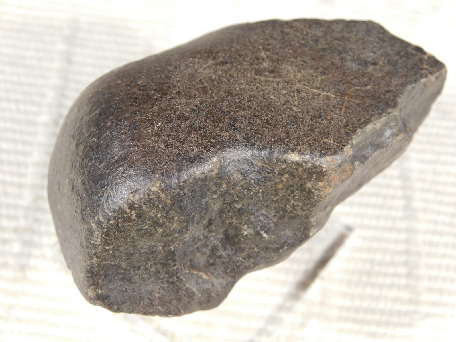 wOw! Larger! Stony METEORITE with DARK Silky Fusion Crust! FELL in Libya 219gr
