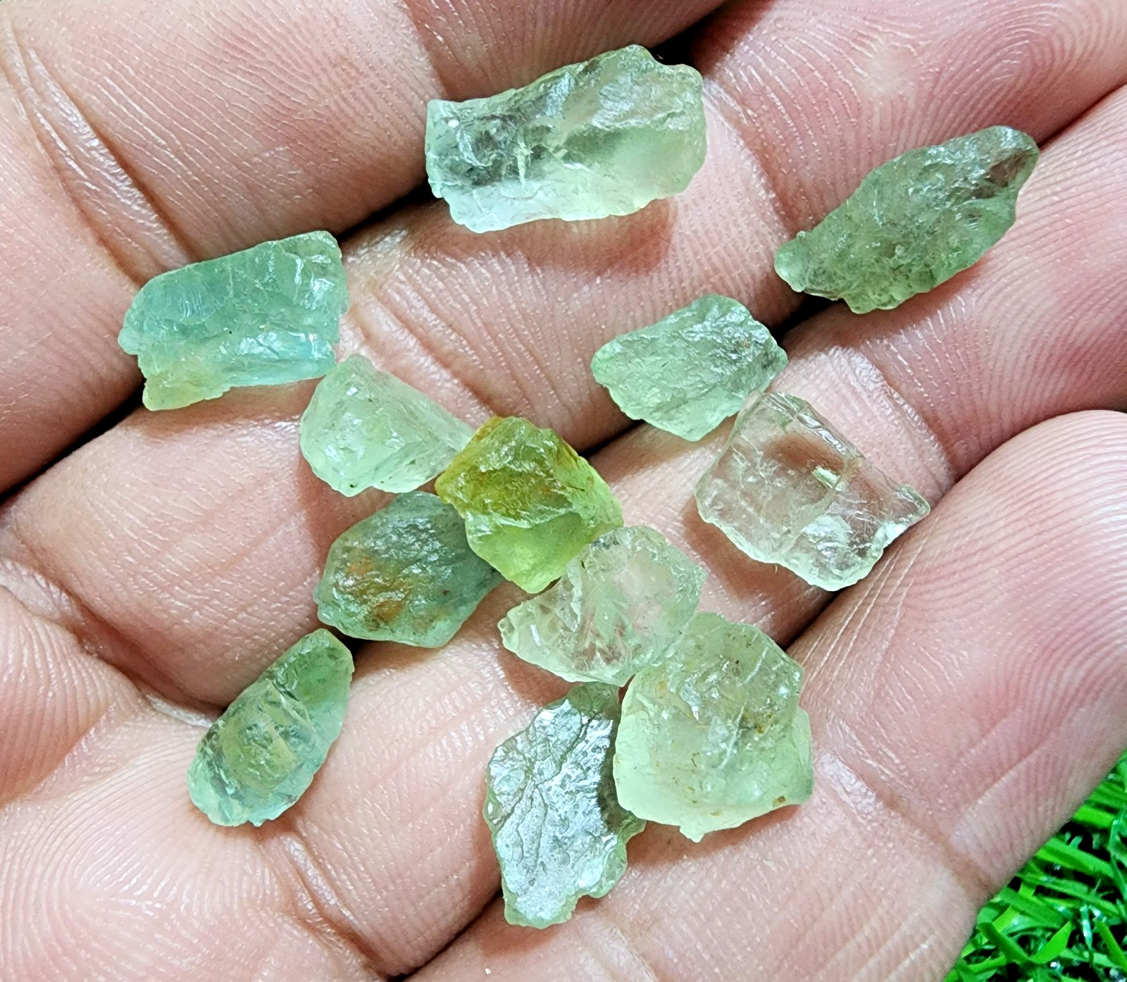 Beautiful Aquamarine Gemstone Rough Lot 9-15mm Loose Stones Jewelry Making