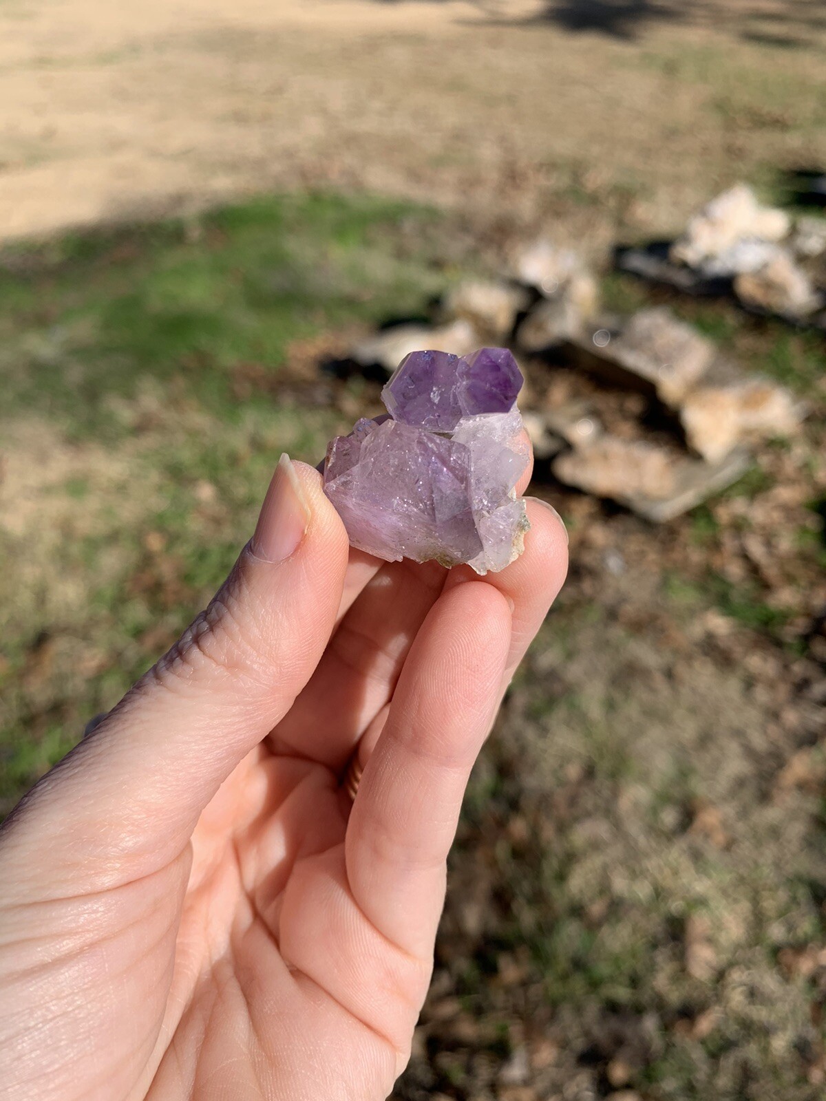 Vintage Collection Mini Purple Lilac Amethyst Crystal Cluster, Veracruz Mexico