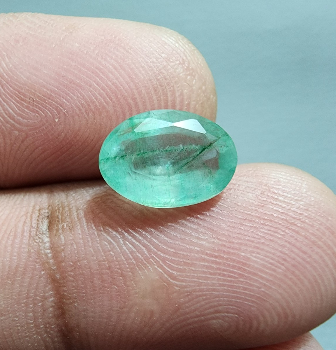 Beautiful Zambian Emerald Oval Shape 3.10 Crt Rare Green Faceted Loose Gemstone
