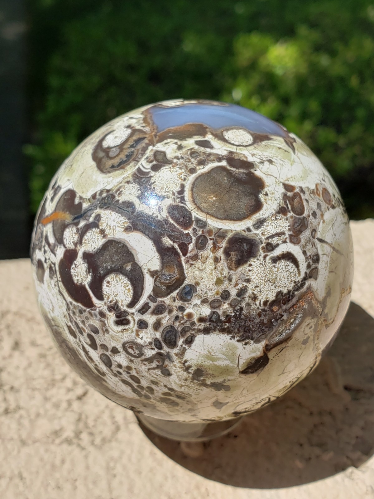 2.8″ Money Agate UV Crystal Druzy Sphere Orb Ball, 448g or 1 lb