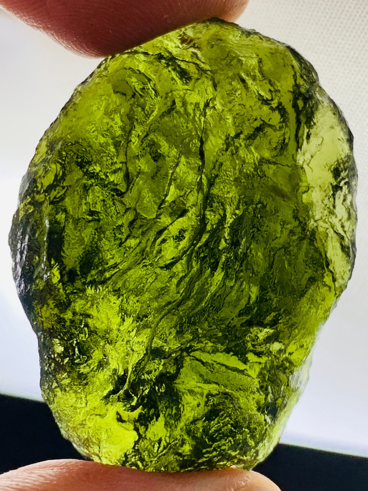 TOP Moldavite Raw Moldavite Crystal from Czech Republic PICcertificate 80CT