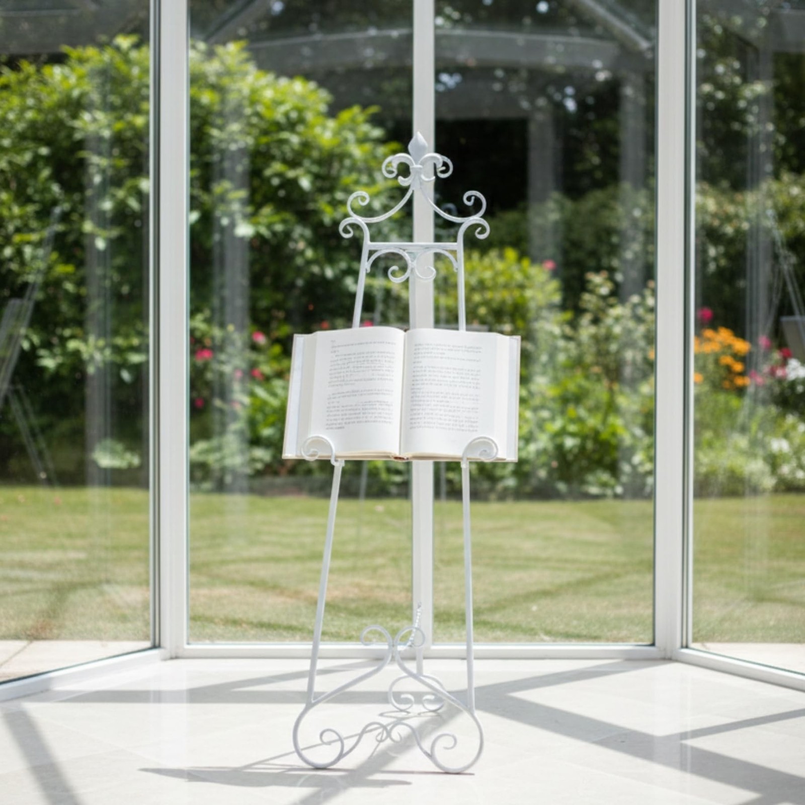 60” H White Easel Stand for Sign, Large Adjustable Metal Display Standing