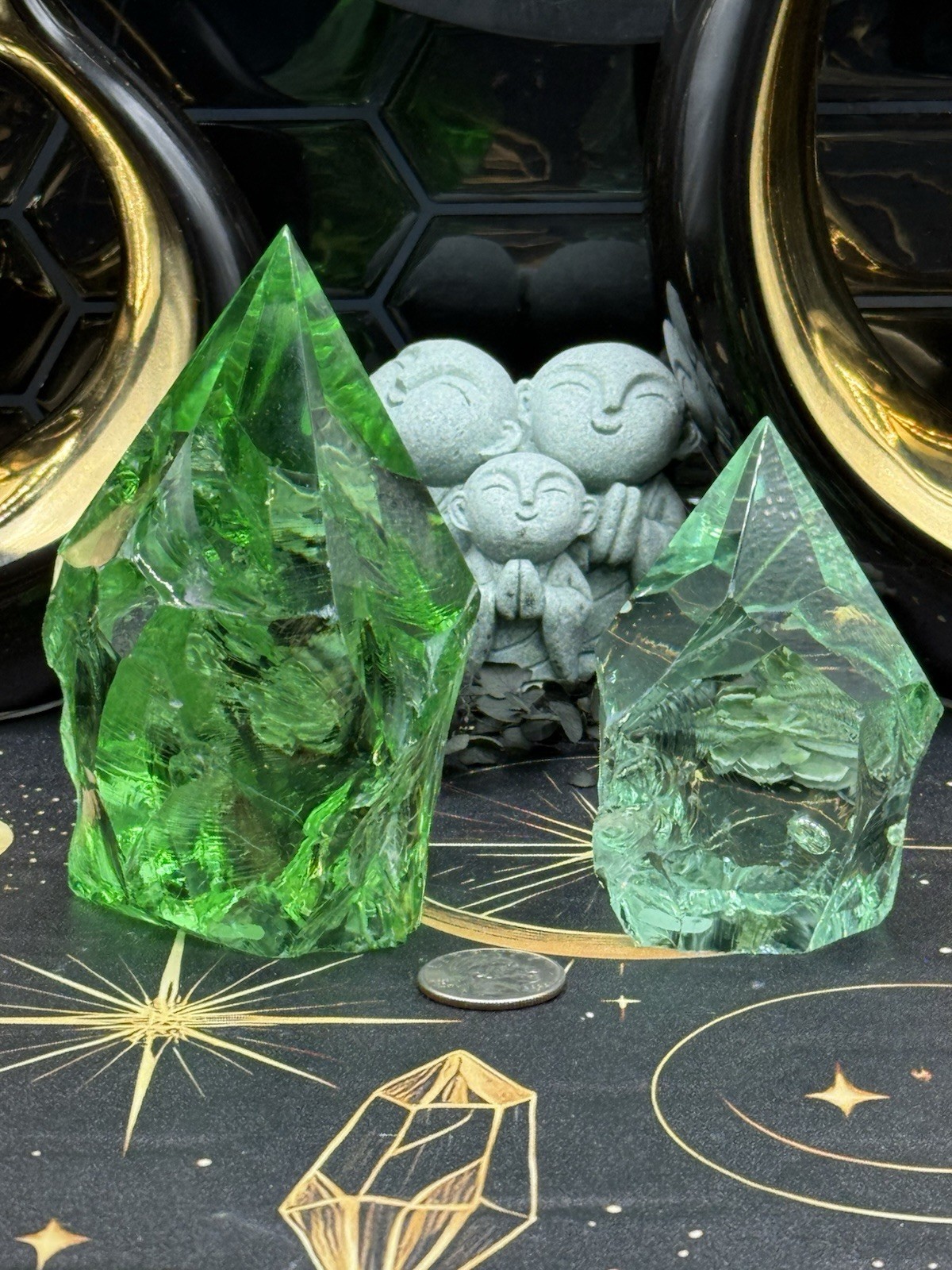 Awesome Slag Glass Top points From Mexico Stunning colors Free ship