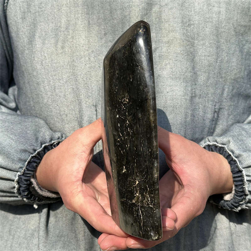 1.48kg Natural Labradorite Quartz Crystal Spectrolite Mineral Reiki healing