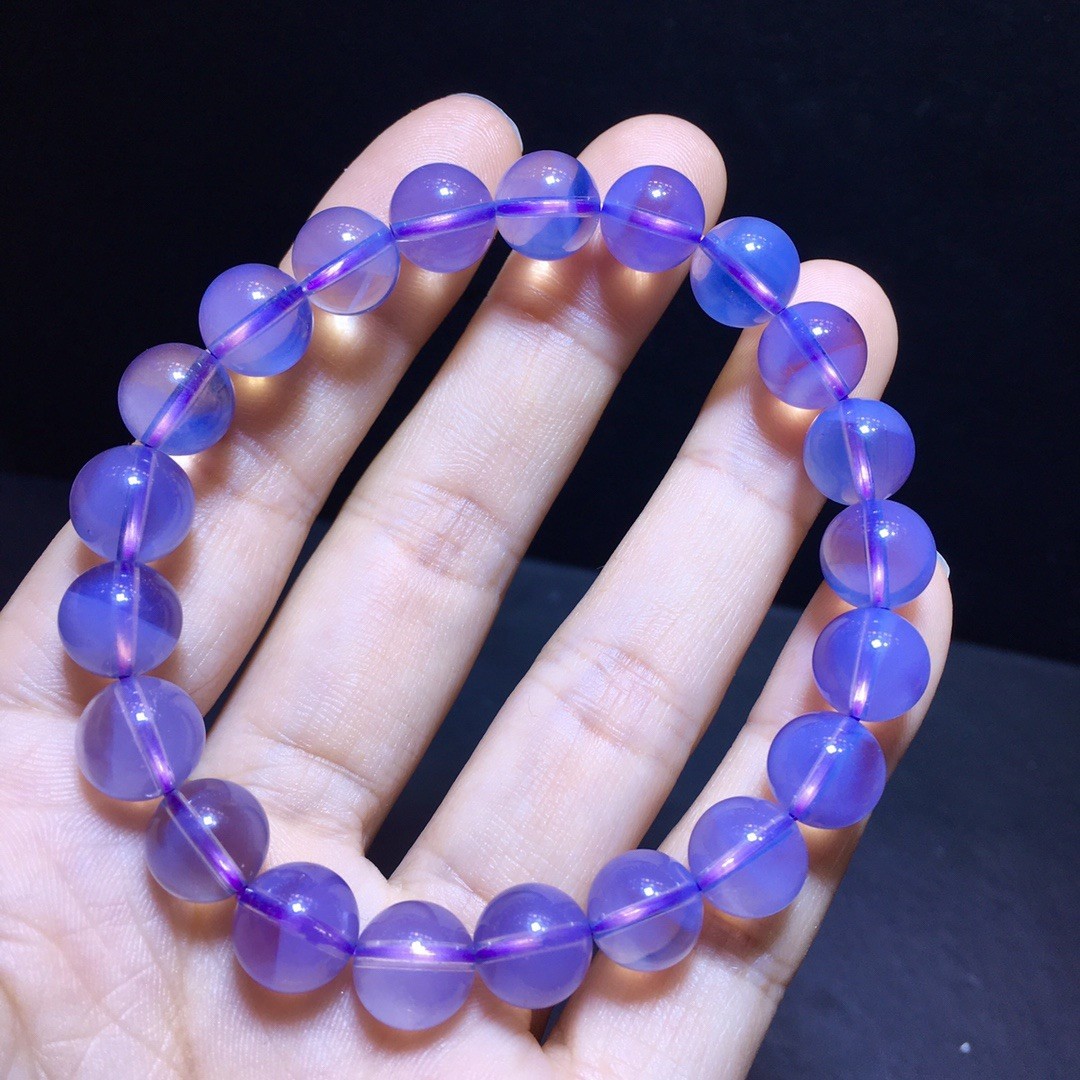 Natural Amethyst Crystal Lilac Purple Cream Body Chain