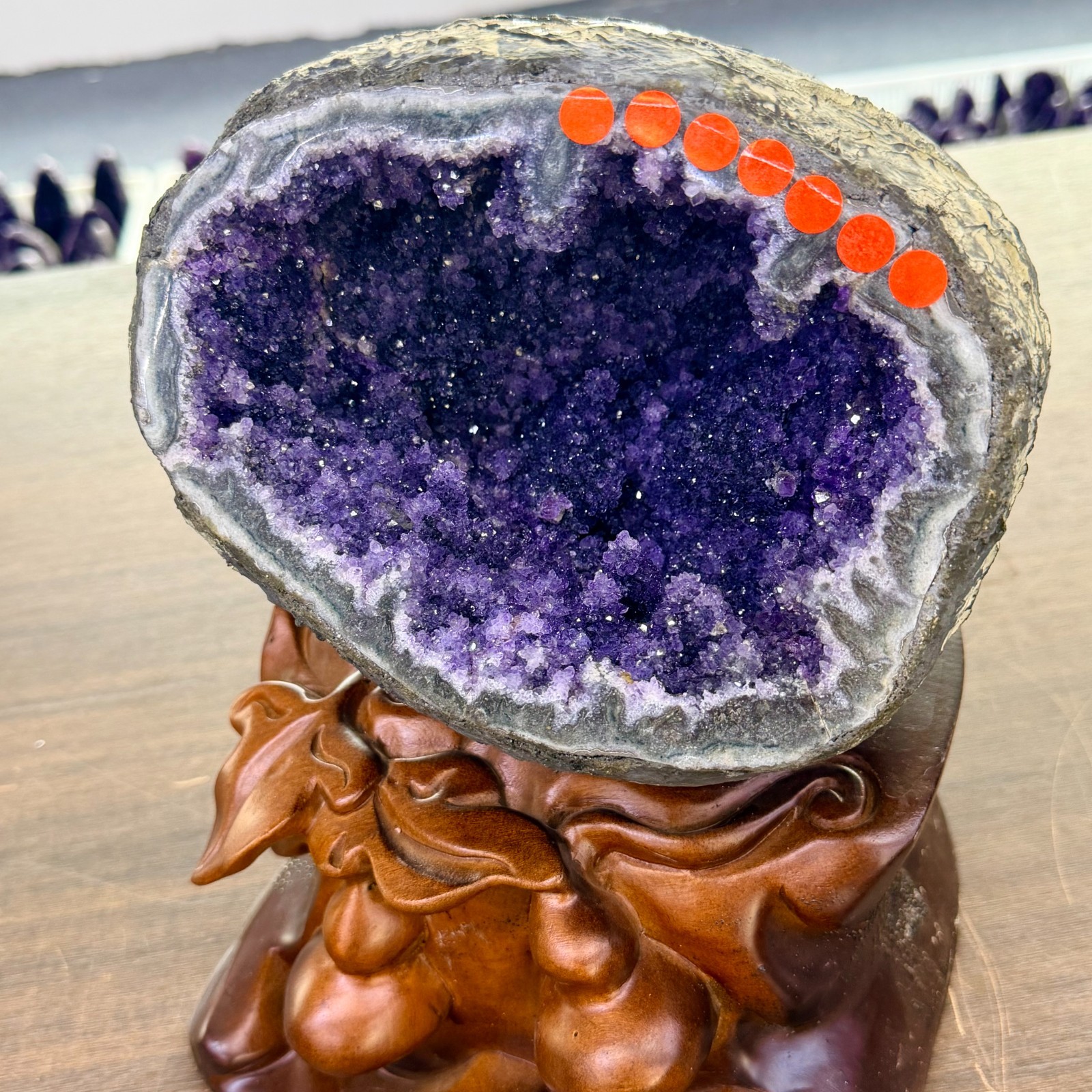 11.22lb Natural Amethyst Treasure Basin Quartz Geode Cluster Healing Decoration