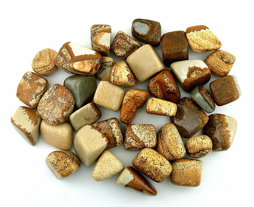1/2 Pound Picture Jasper Tumble Polish Polished 3/5 To 9/10 Inch Gemstone T19
