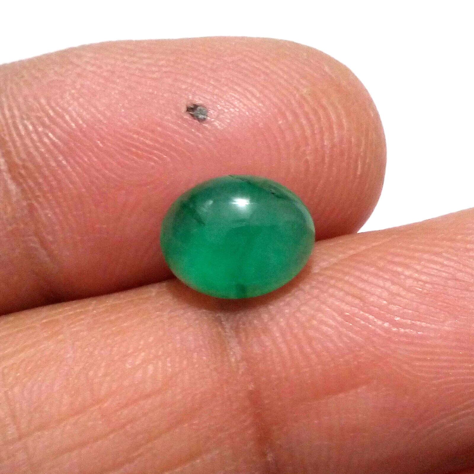2.60 Crt Excellent Top Green Zambian Emerald Oval Shape Cabochon Loose Gemstone