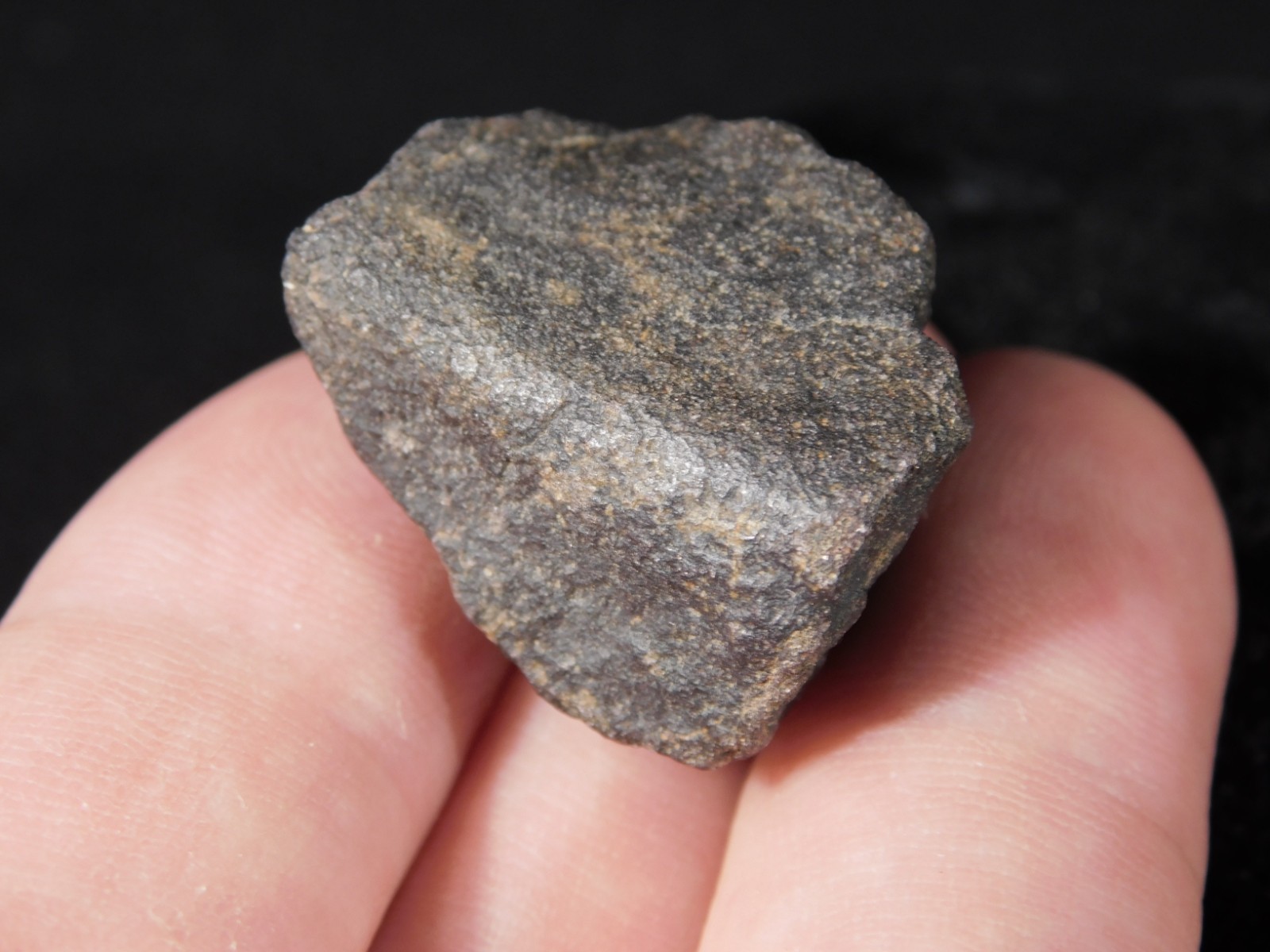 Small Stony METEORITE With Dark Fusion Crust 100% Natural Fell in Libya 15.3gr