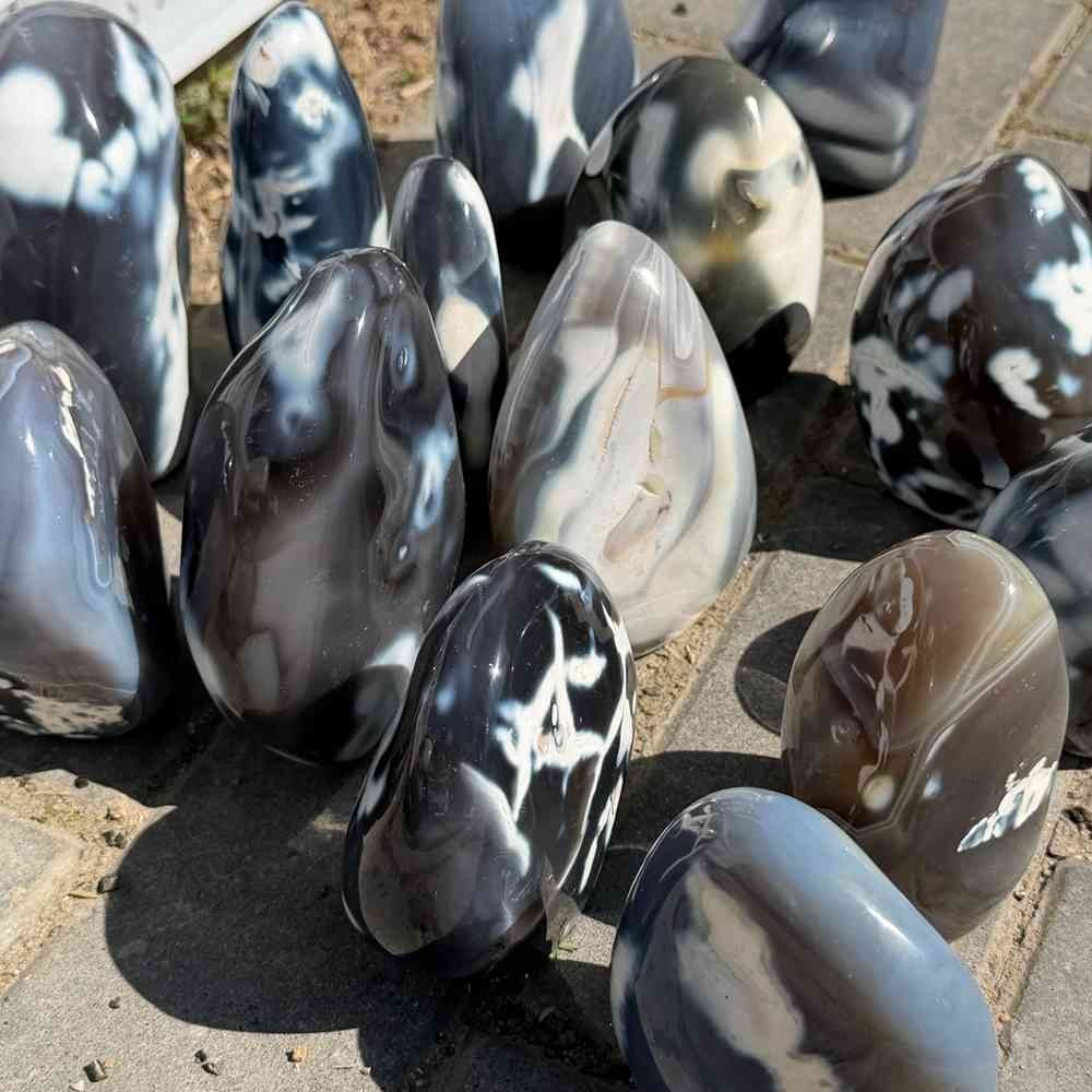22LB Rare Natural Orca Agate Quartz Crystal Mineral Specimen Reiki Healing
