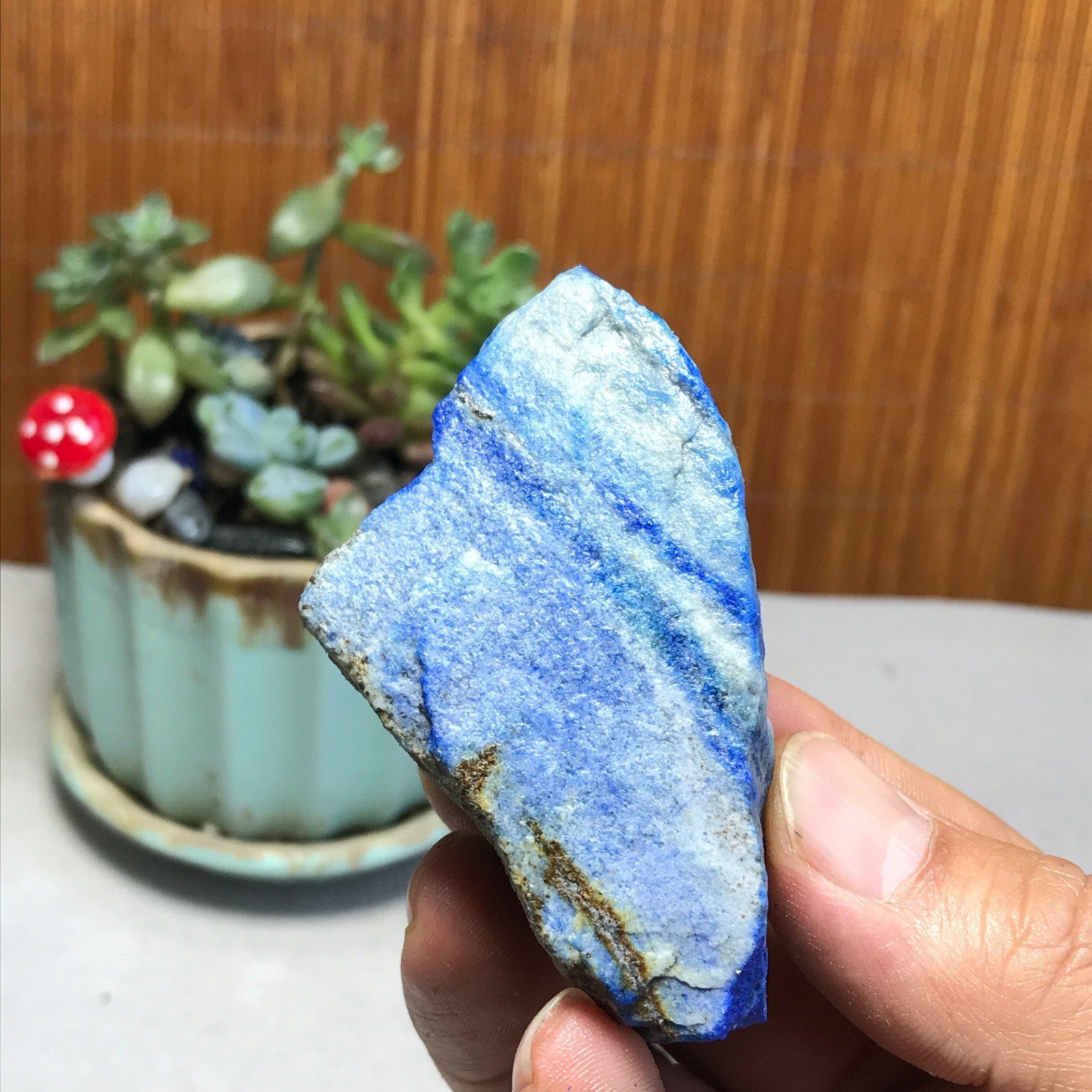 91g Natural lapis lazuli Crystal gemstone Rough Mineral Specimen healing A5698