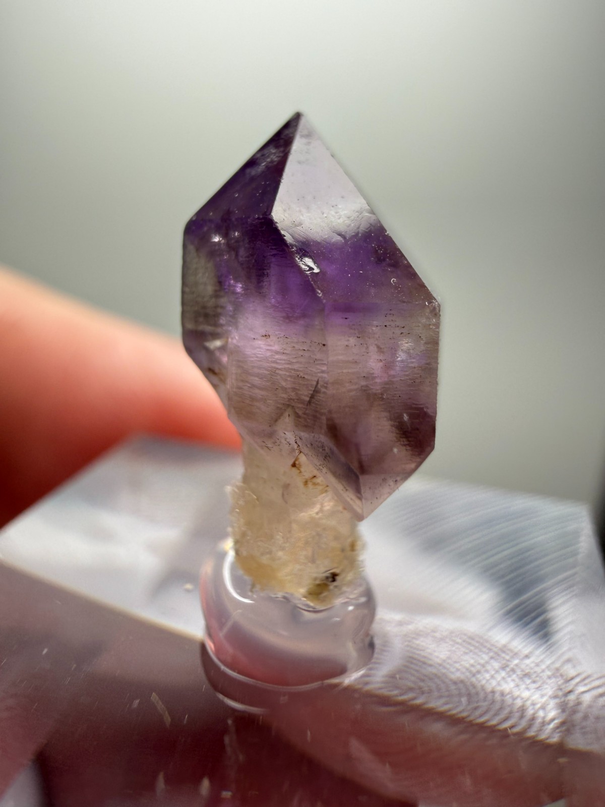 Rare Locale- Little Amethyst Scepter on acrylic base!