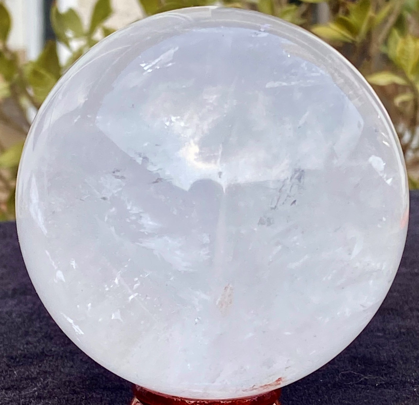 1.15LB Natural white crystal transparent quartz crystal ball repair
