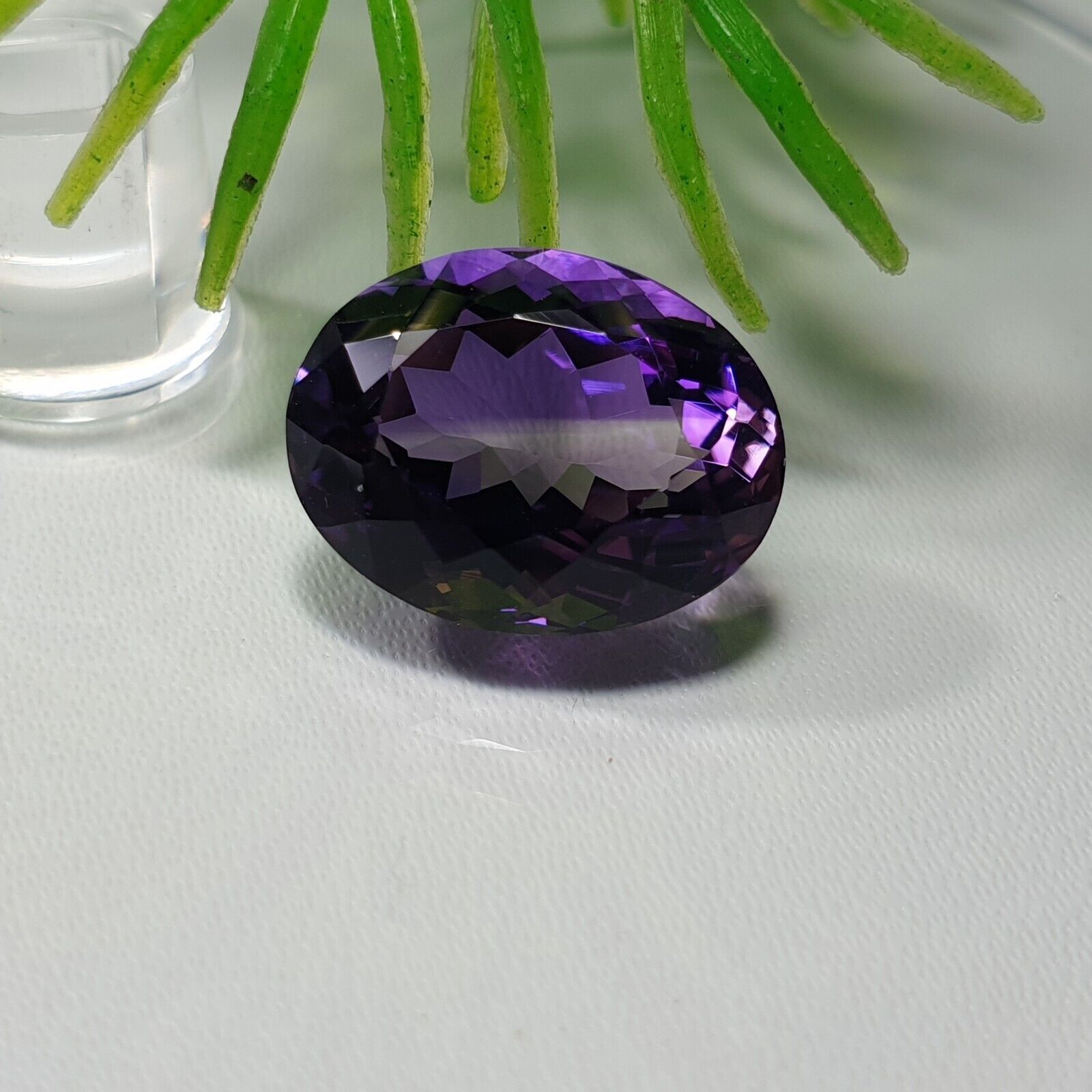 100% Natural Amethyst 10.50×13.50 MM Oval Shape Dark Purple Faceted Cut