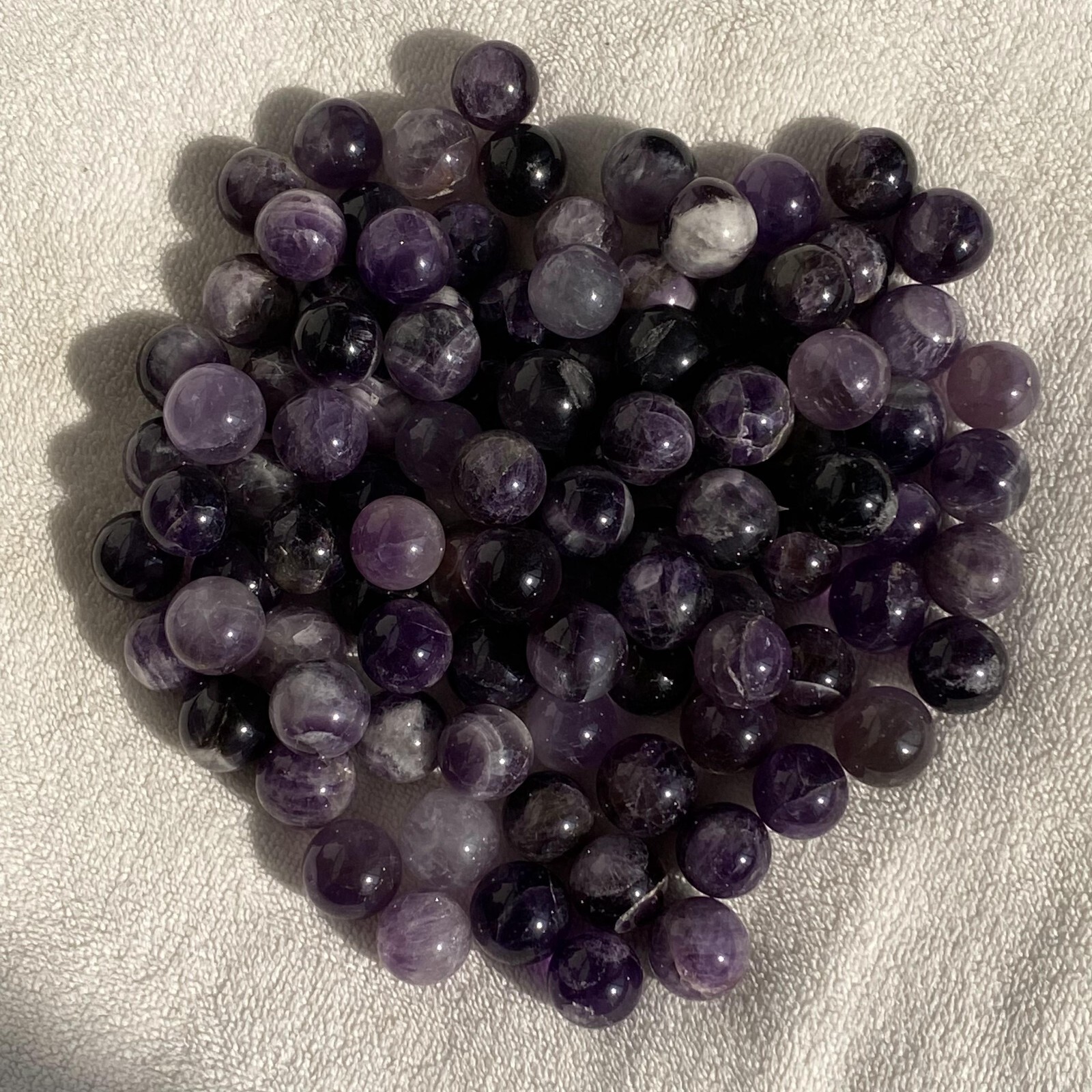 10pcs Natural dreamy Amethyst Ball Quartz Crystal Sphere 15mm+ Polishing Gem