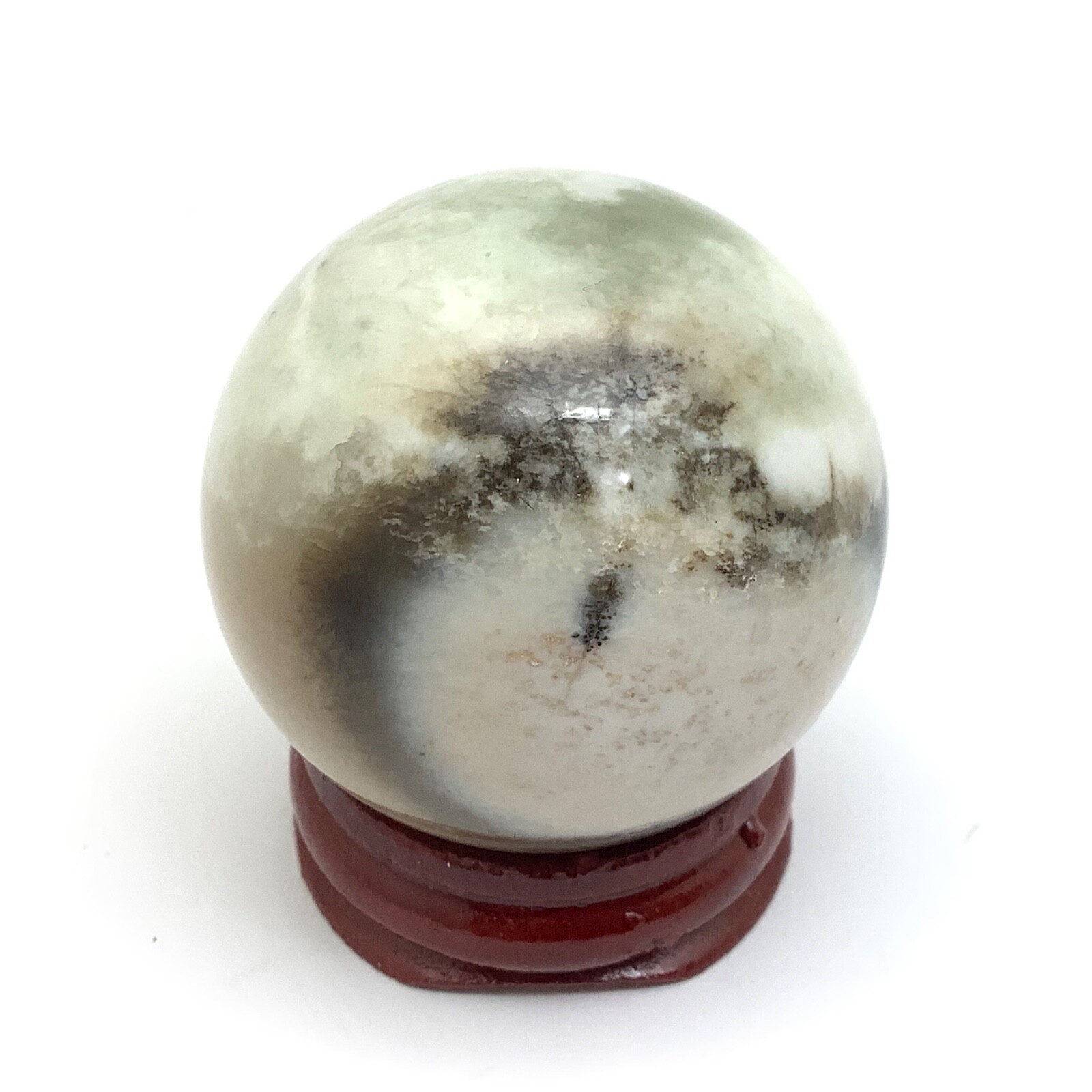 Siberian Jade Sphere Brown Green White Nephrite Jade Vitim River Siberia 42mm