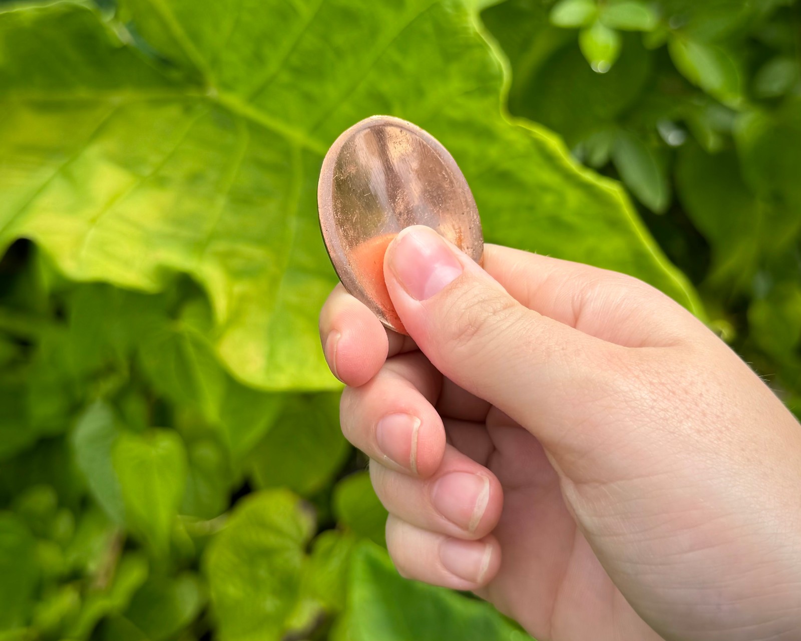 Copper Worry Stone (Copper Palm Stone, Smooth Polished Pocket Stone)