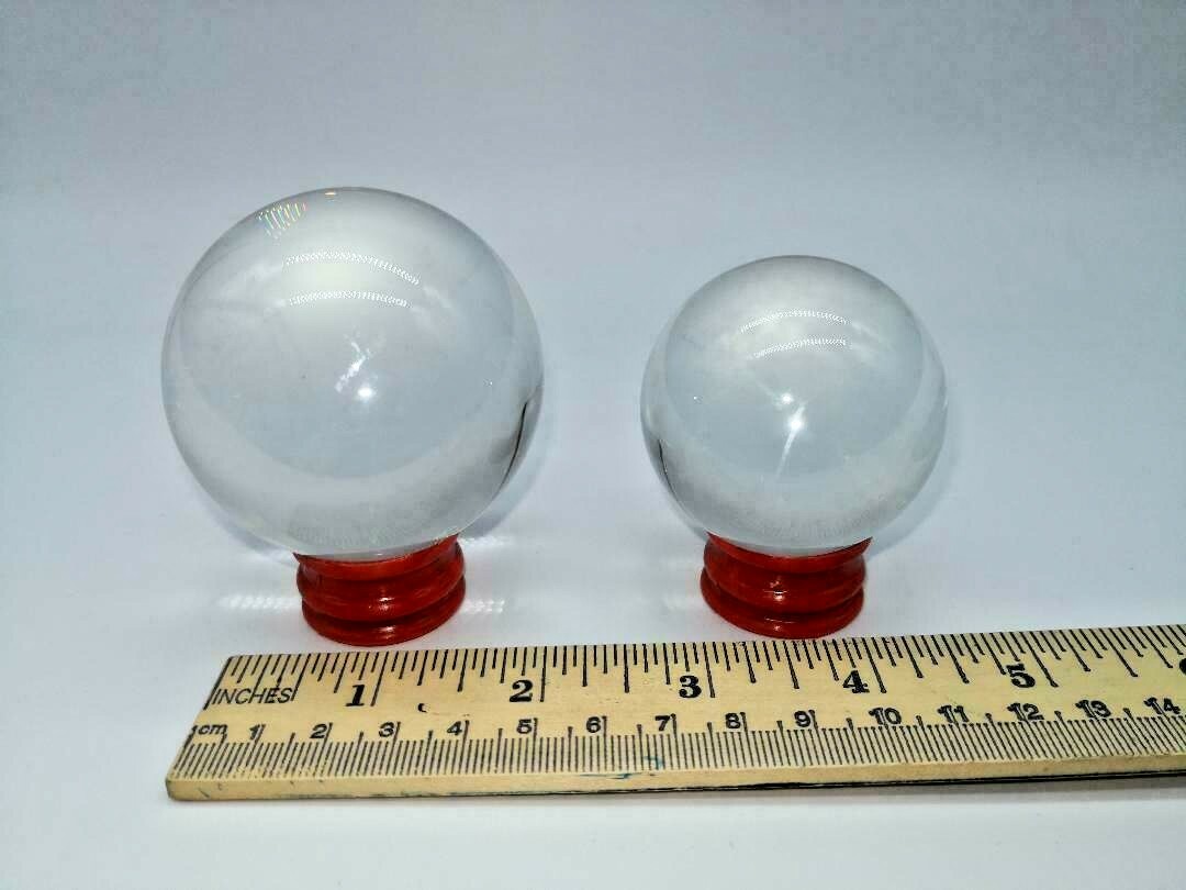 Round 30-100mm Crystal Glass Ball Lens Sphere Photography Decoration Gift US