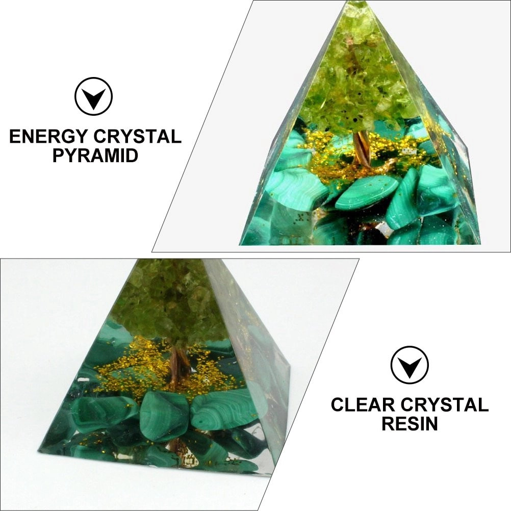 Crystal Orgone Pyramid Chakra Reiki Healing Meditation Orgonite Energy Stone