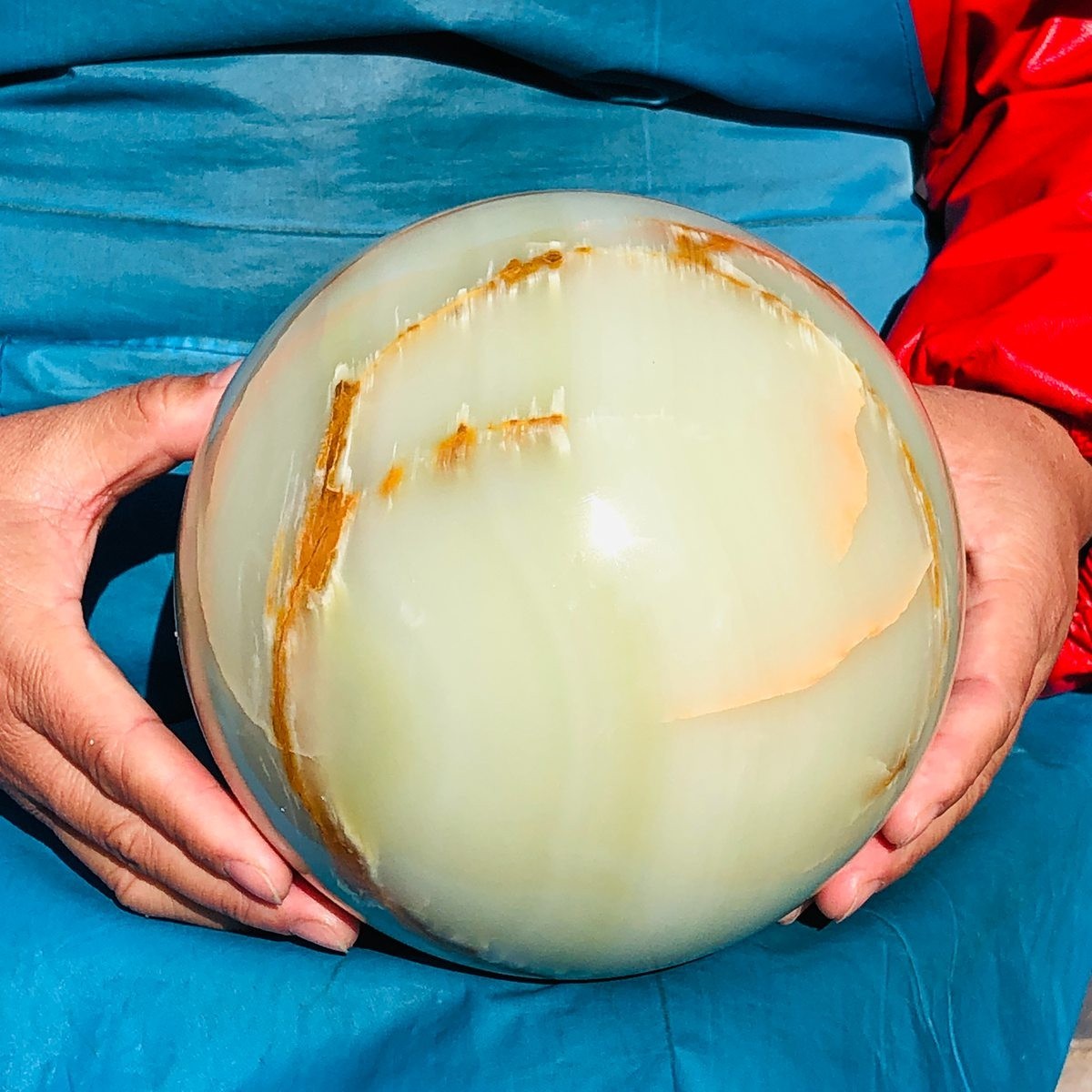 13.59LB Natural Afghan Jade Crystal Sphere Healing Gemstone Ball reiki healing