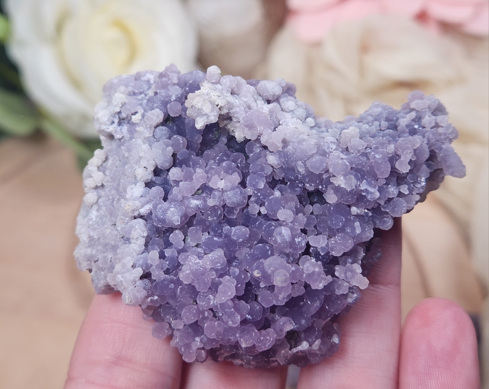 60g Grape Agate Cluster West Sulawesi Indonesia Purple Botryoidal Quartz C