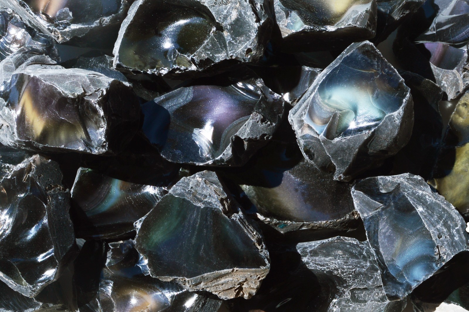 RAINBOW OBSIDIAN 4″ 1 – 1 1/2 Lb Davis Creek Lapidary Raw Rock Mineral Stone