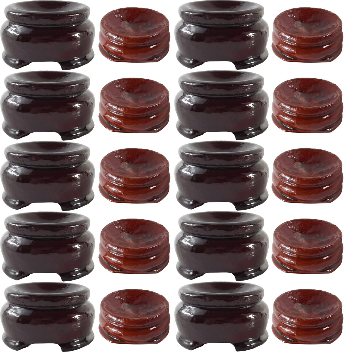 Wooden Stand Holder Display for Crystal Ball Sphere Globe Stone Decor, 20 Pcs