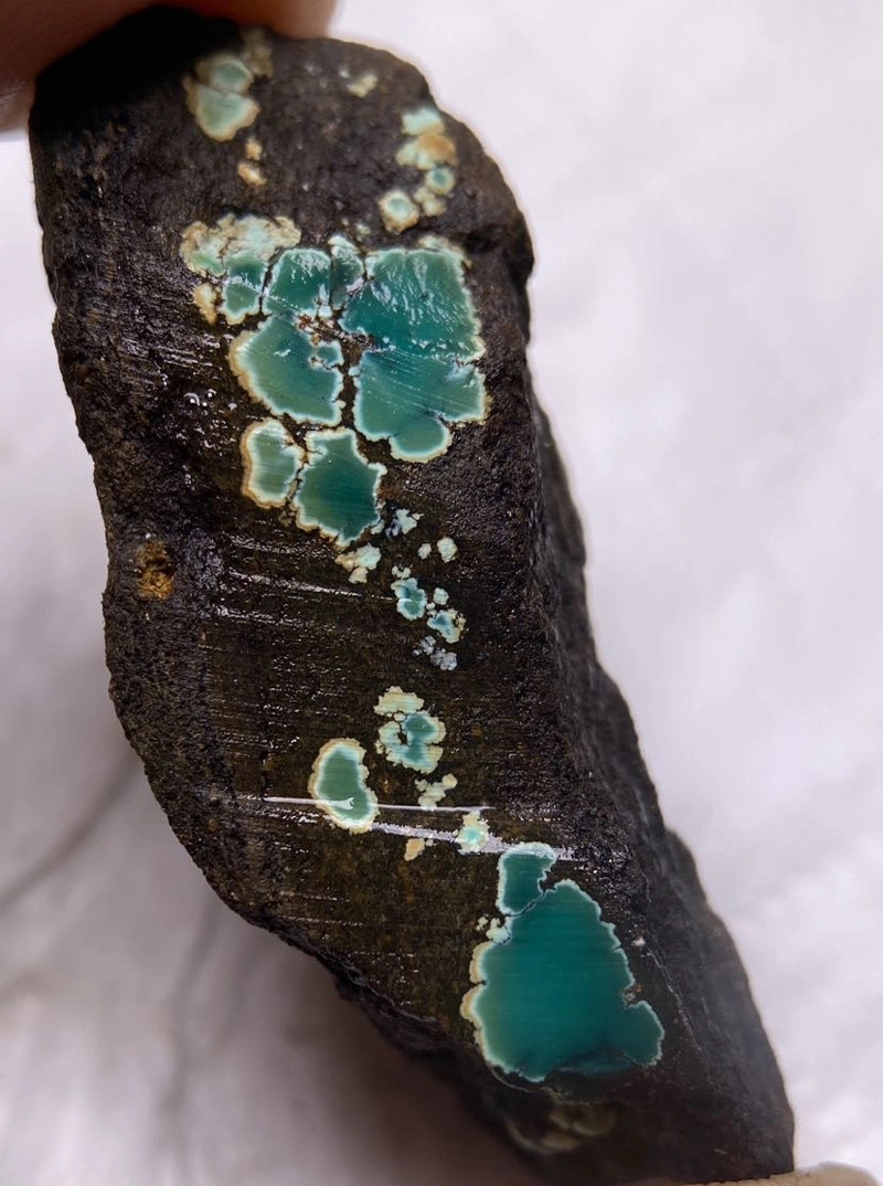 100% Natural Cloud Mountain Blue Green Turquoise Rough Specimen 17G