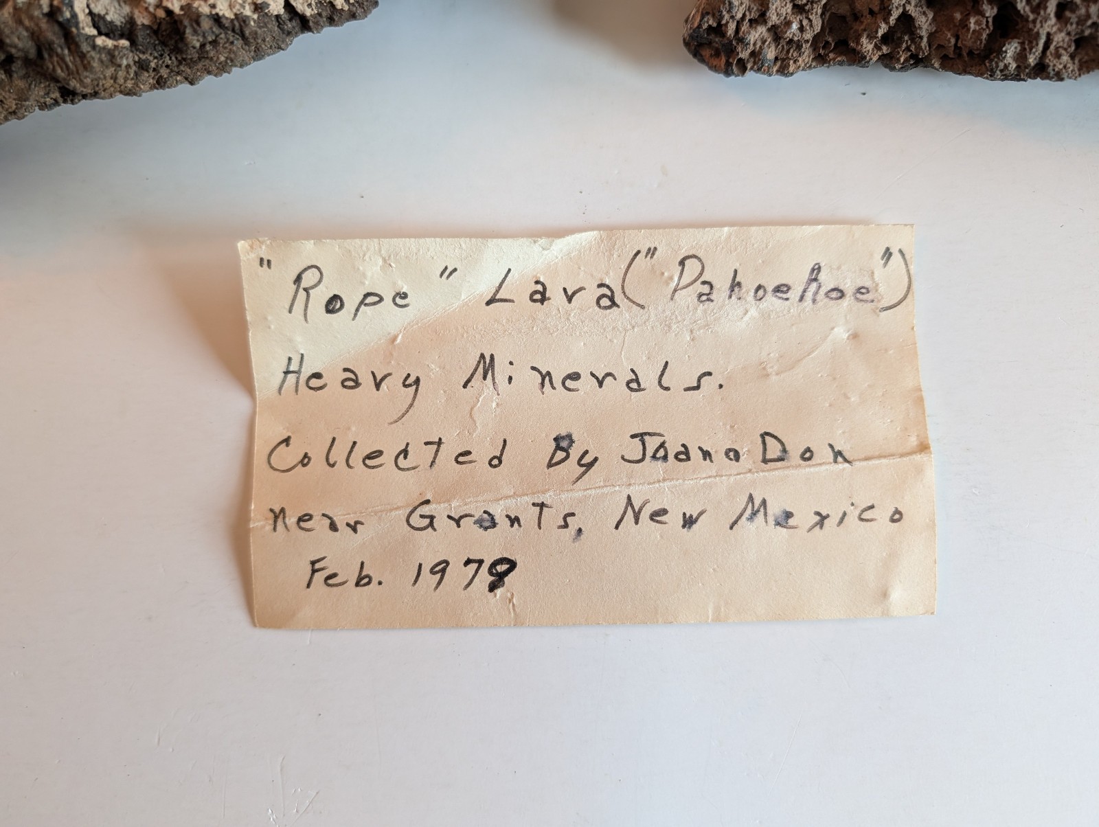 Vintage 1978 New Mexico Pahoehoe Rope Lava Rock Specimen Lot El Malpais Grants