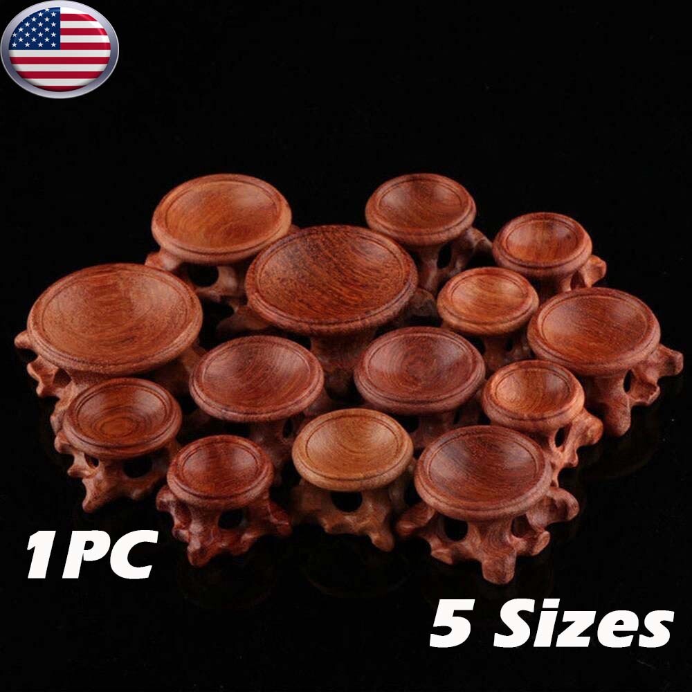 Wooden Display Stand Base for Crystal Ball Sphere Globe Stone Holder Decor USA