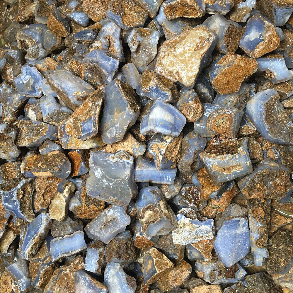 100g Raw Blue Lace Agate Stone – Rough Blue Lace Agate Healing Crystal Stone*