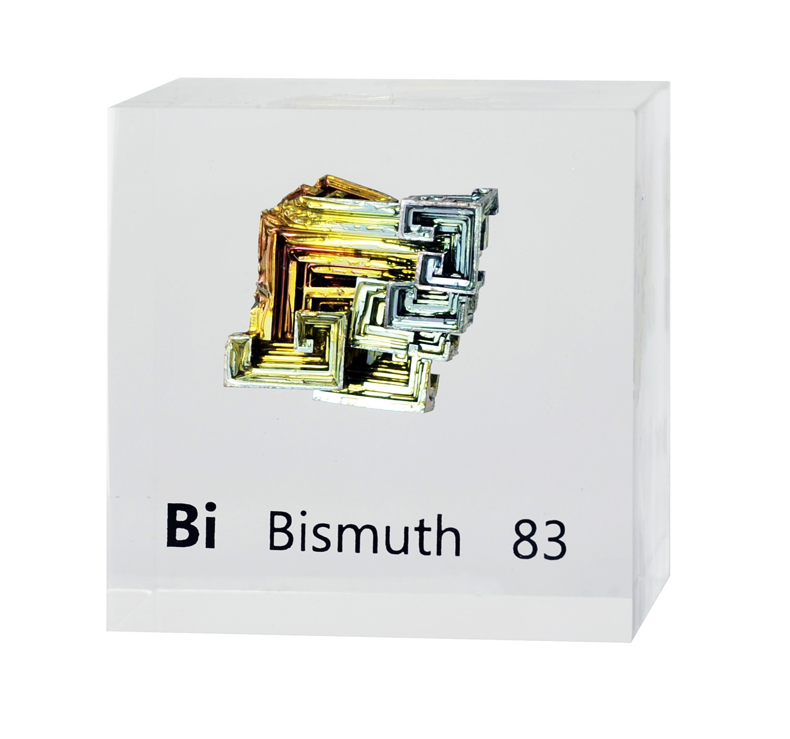 Bismuth 50mm Lucite Acrylic Cube for Element Collection USA SHIPPING
