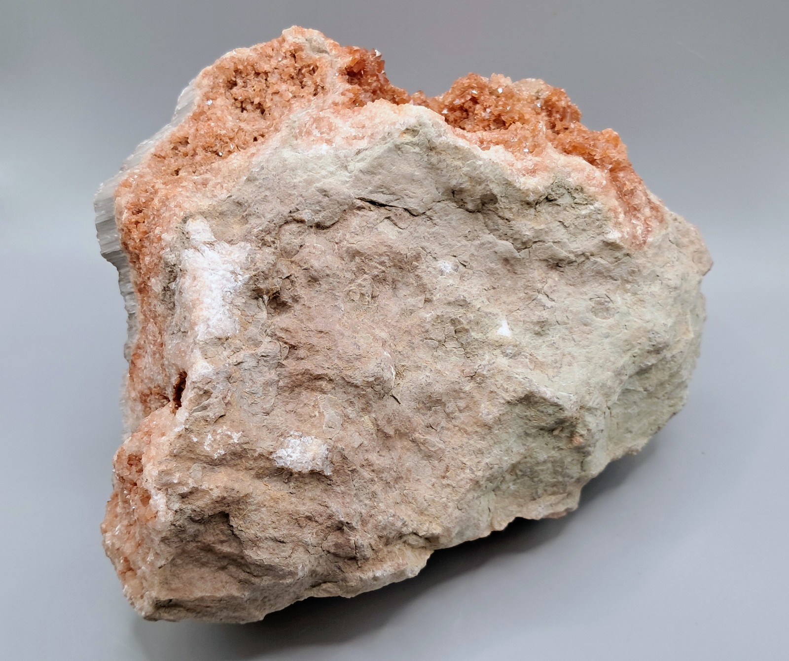 Celestite Geode Orange Crystals, Russia Large Cabinet Specimen