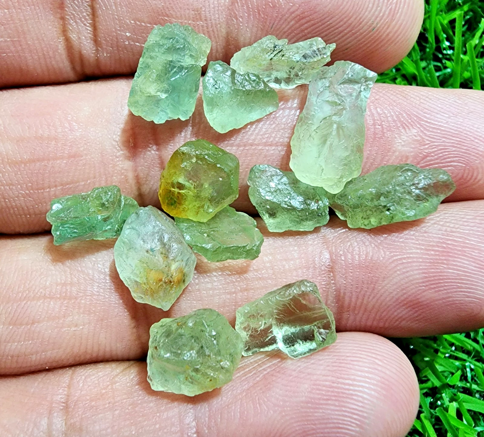 Beautiful Aquamarine Gemstone Rough Lot 9-15mm Loose Stones Jewelry Making