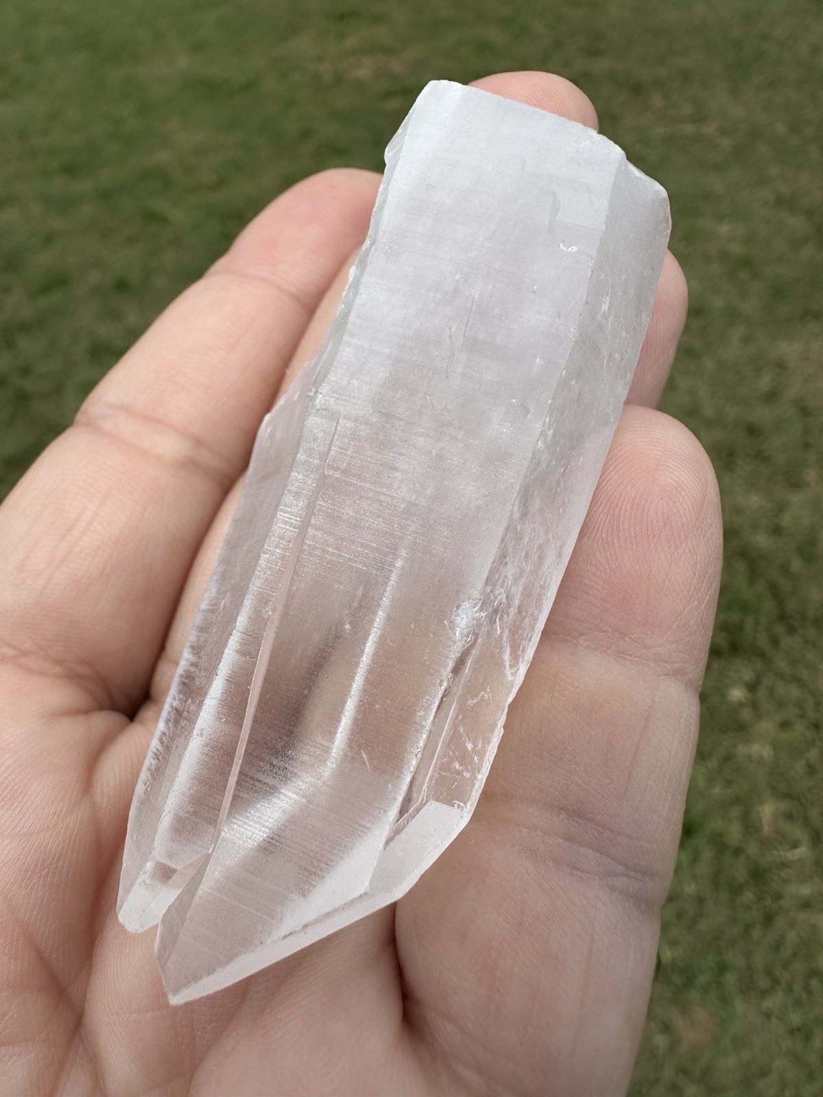 Arkansas Clear Quartz Lemurian Seed Crystal Parallel Twin Point Formation 1.7 oz