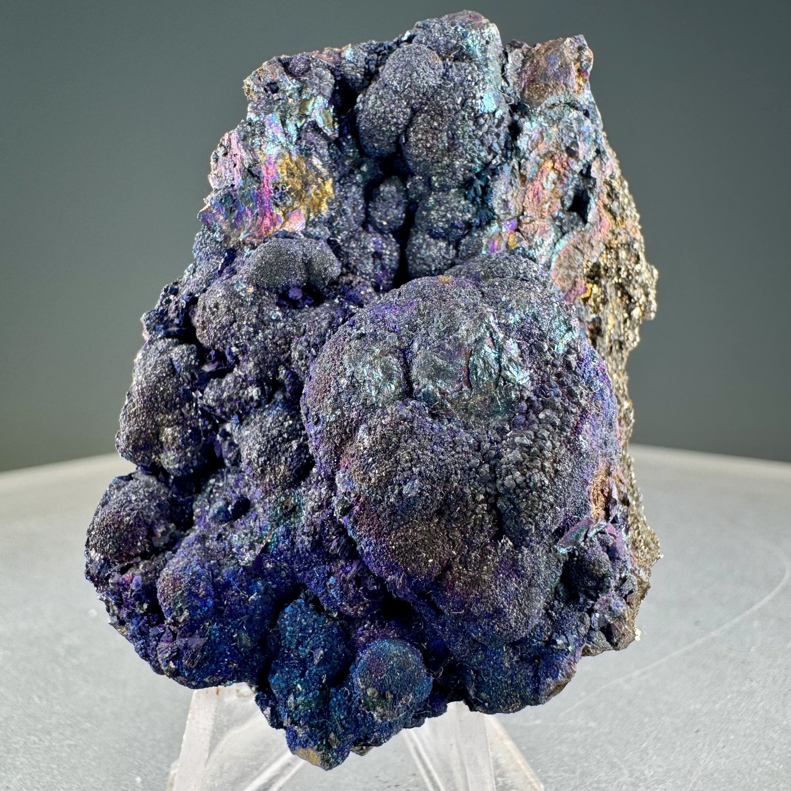 Rare “Blister Ore” Purple-Blue Chalcopyrite: Flambeau Mine, Rusk Co., Wisconsin