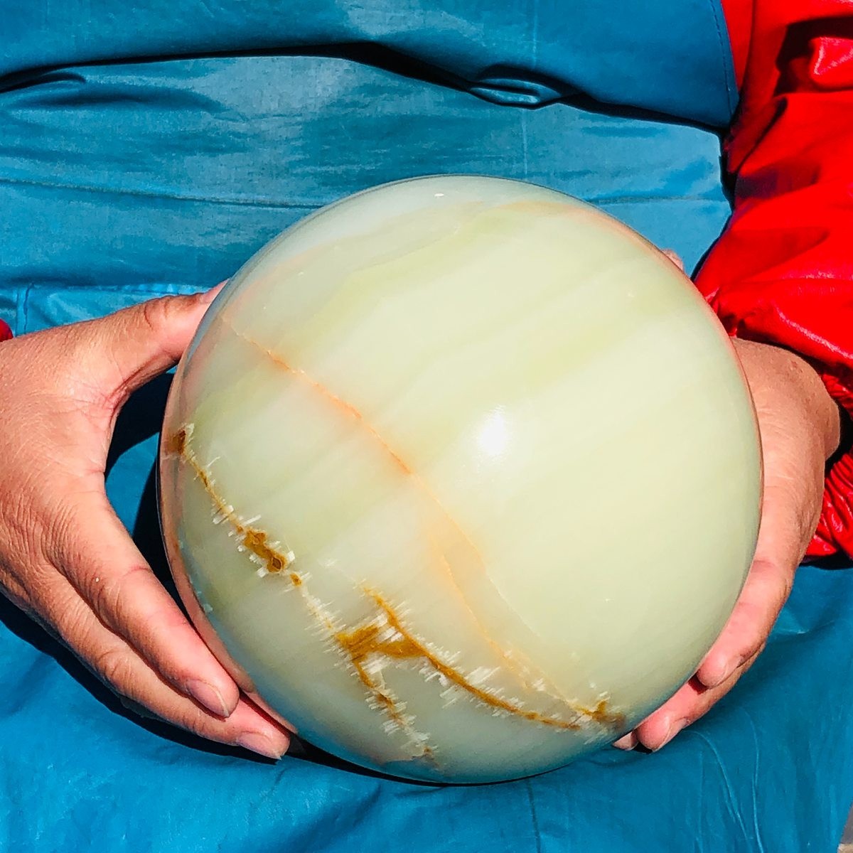 13.59LB Natural Afghan Jade Crystal Sphere Healing Gemstone Ball reiki healing
