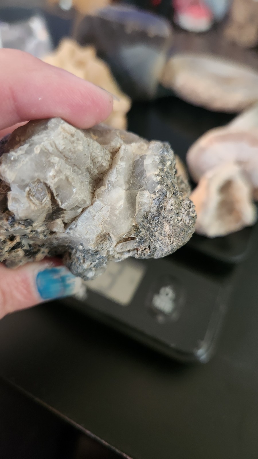 Mixed Rock & Mineral Specimen Lot, Geode/Agate Pieces, Crystal Clusters, 836g