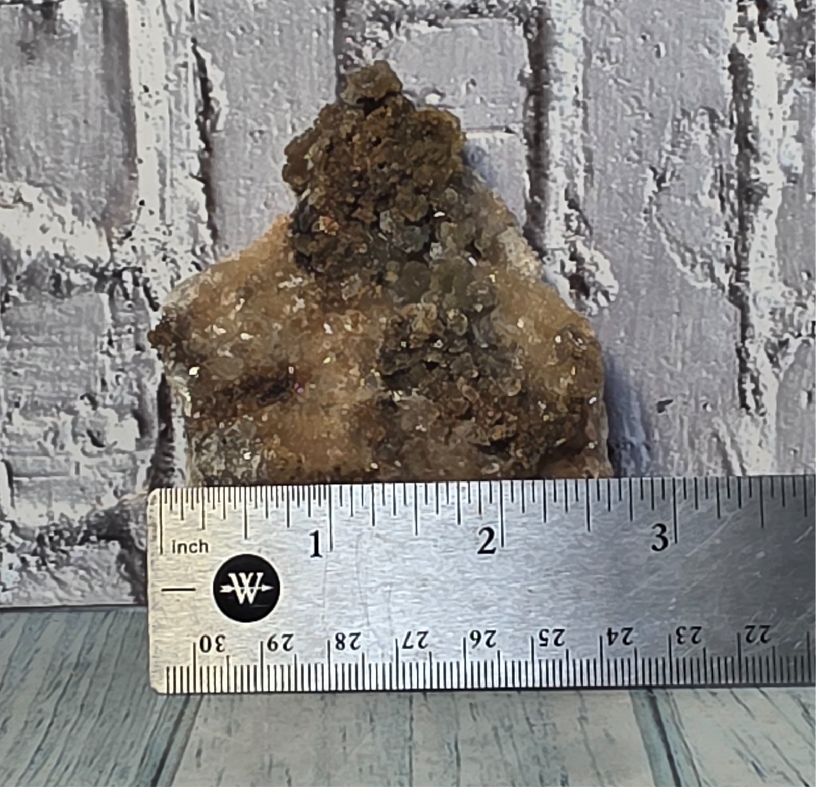 ✨ Druzy Smithsonite with Calcite Crystal Specimen – Mexico – 131g – 3.75” ✨