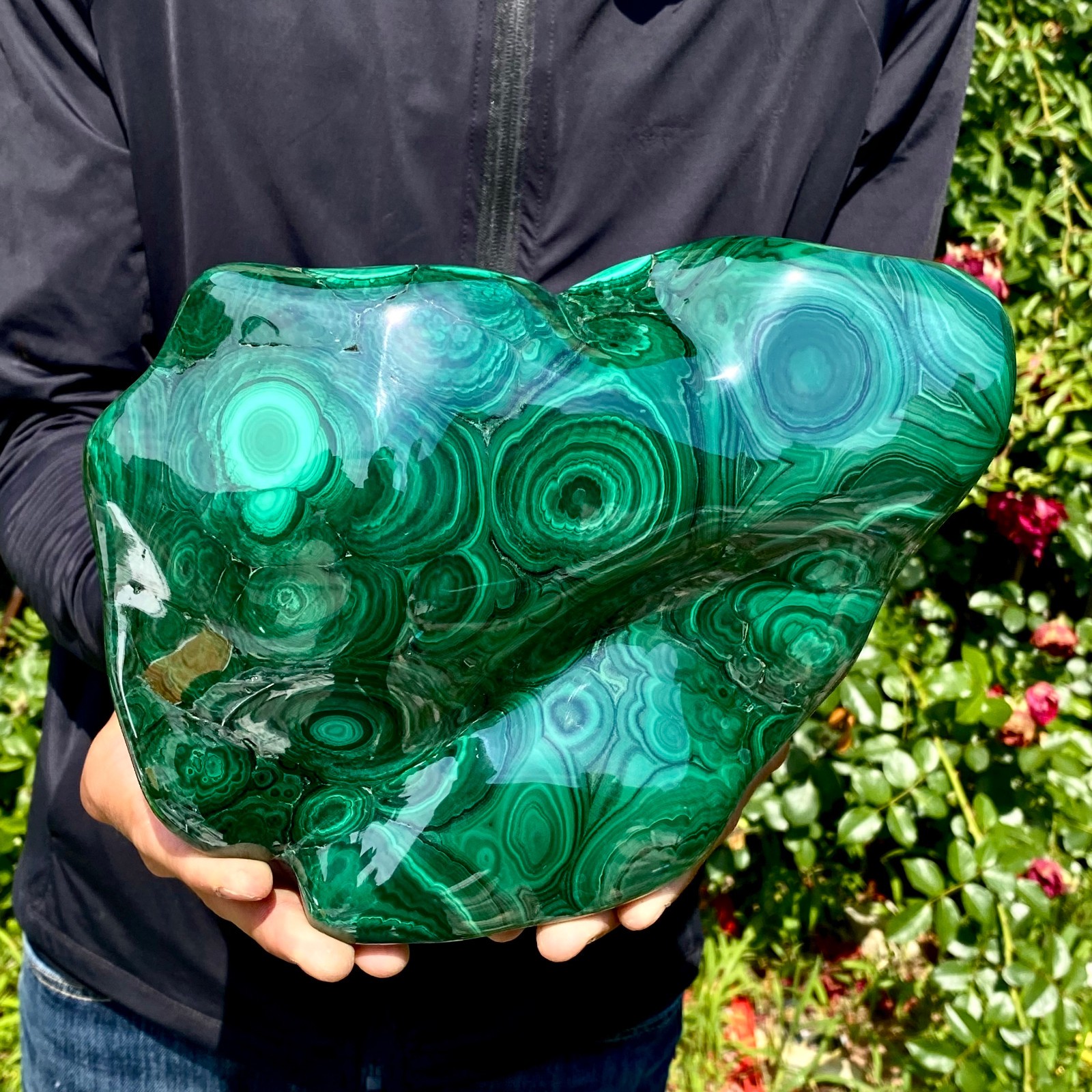 11LB Natural Polished Malachite Mineral freeform specimen Reiki Stone Healing