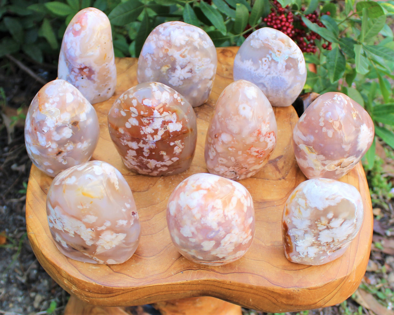 Flower Agate Freeform – Stunning Polished Free Standing Crystal Display Specimen