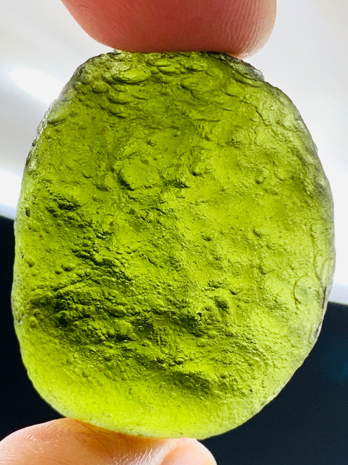 TOP Moldavite Raw Moldavite Crystal from Czech Republic PICcertificate 69CT